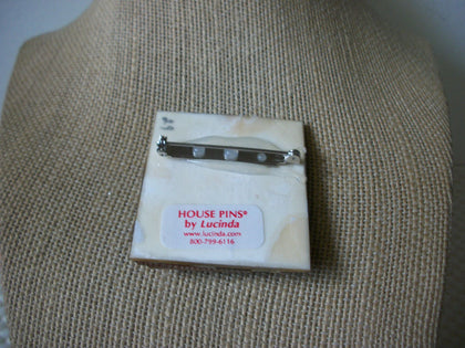 Vintage Brooch Pin Lucinda House Pins, Christmas Festive Dog Tree  Angel Wreath Glitter 61318