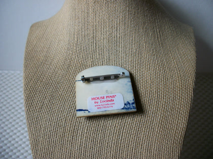 Vintage Lucinda House Pins, Highly Detailed Red Cardinal Bird Christmas Festive Glitter 61318