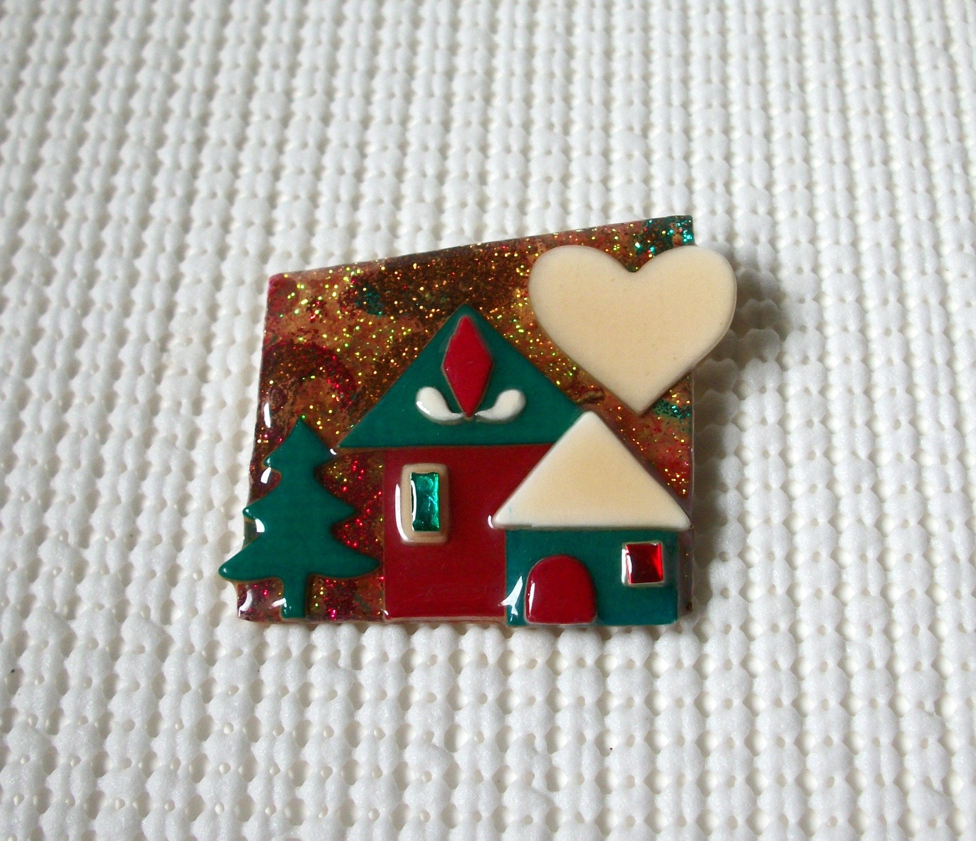 RARE Lucinda House Pins, Glitter Night Love Night Before Christmas 021321