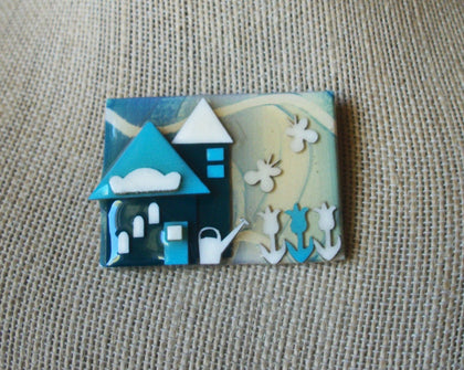 Vintage Lucinda House Pins, Butterflies Gardening Water Can Tulips Yard Work 61318