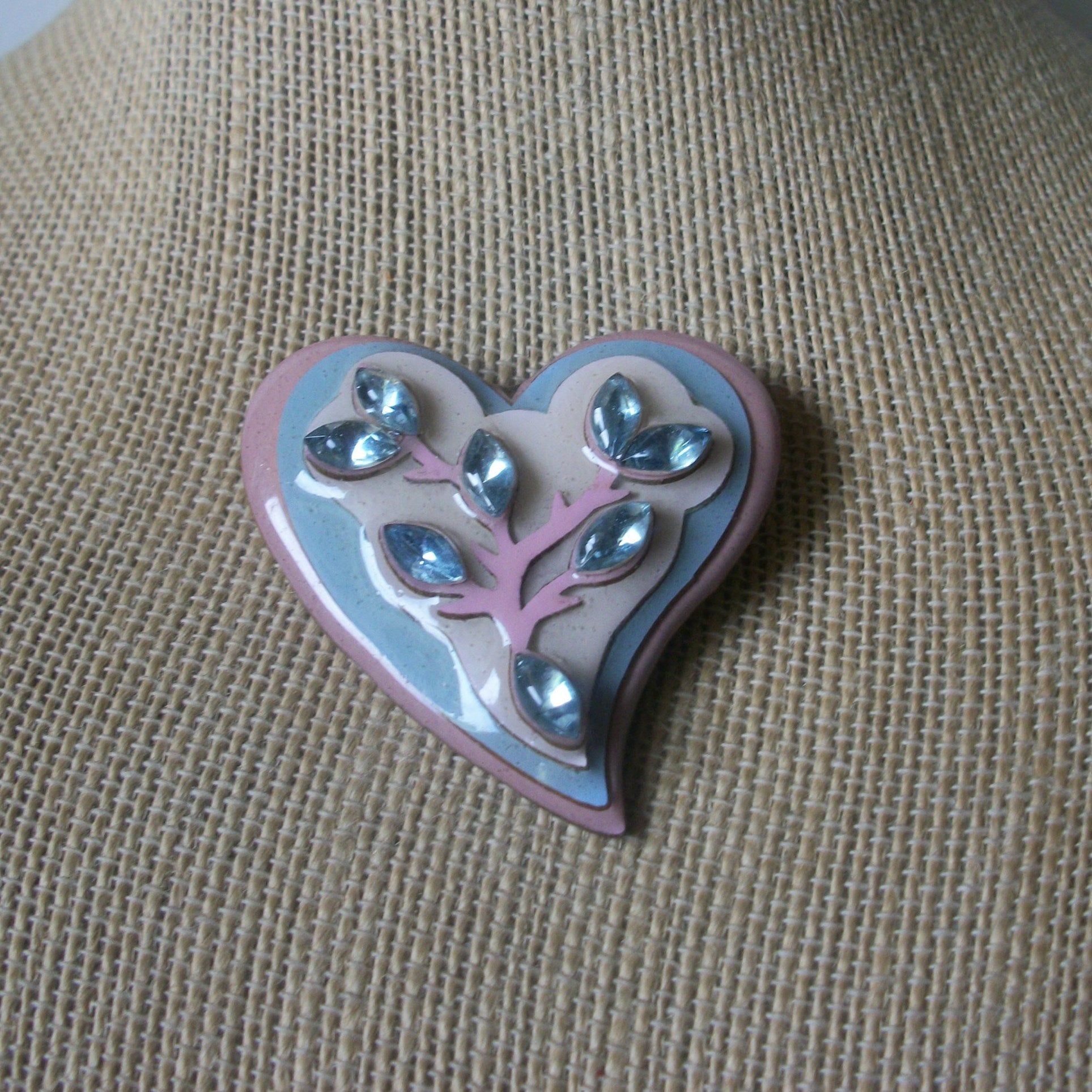RARE Highly Detailed Lucinda Pins, Love Endless Caring Forever Pastels Rhinestones 61318