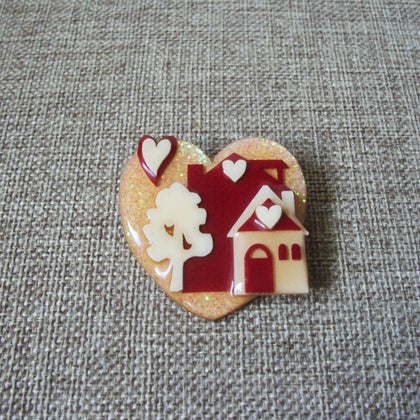 RARE Lucinda House Pins Valentine`s Day Hearts Tree Love 42617