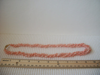Vintage 20" Pink Coral Necklace 73017