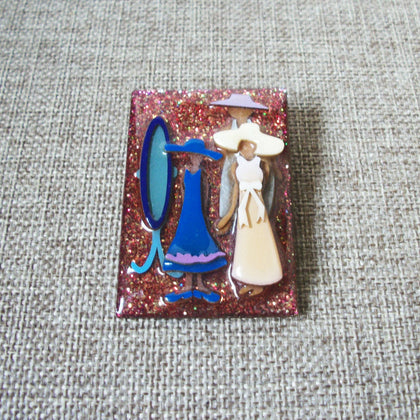 Vintage Lucinda Woman Pins Three Ladies Best Friends Dress Up Time 021321