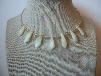Vintage Choker Adjustable Mother Of Pearl Shell Necklace 40220