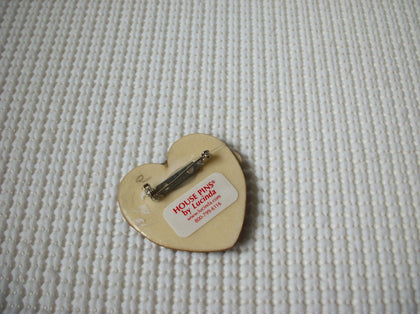 RARE Vintage Lucinda House Pins, Highly Detailed Valentine Love Pink Red Dog Happiness Glitter My Home My Serenity 021321