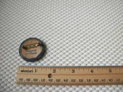 Signed Cathy Hinkley Vintage Brooch Pin, Winter Scene Deer Woodland Snow Hand Painted Wood 031121