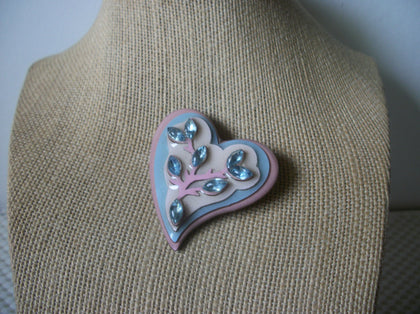 RARE Highly Detailed Lucinda Pins, Love Endless Caring Forever Pastels Rhinestones 61318