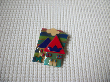 RARE Vintage Lucinda House Pins, Highly Detailed My Home My Serenity My Art Peace 021321
