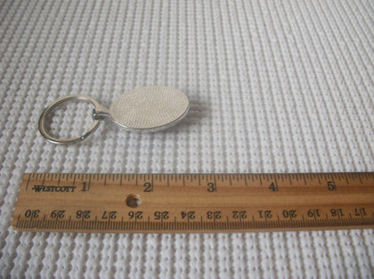 Two Cardinal Birds, Key Ring Silver Tone, 72116B