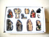 Vintage 1965 German, Miniature Nativity Set, Christmas 11 Pieces, Hand Made, Hand Painted