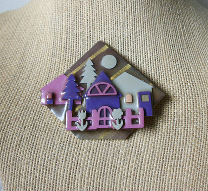 Highly Detailed Lucinda House Pins, Tulips Pine Tree Calm In The Woods Serenity 021321