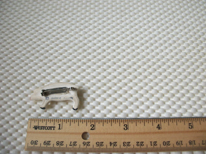 Vintage Brooch Pin, Ceramic Pig Heart Love 031121