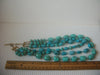 Beautiful 20" - 22" BAUBLEBAR Necklace Vivid Blue Simulated Stones Three Strand 92017