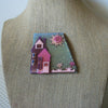Pretty RARE Vintage Lucinda House Pins, Spring Gardner Peas Flowers Sun Glitter Lucinda Pins 41017
