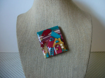 Vintage Lucinda House Pins, Wind Blowing Leaves Yard Work Ladder Tree 021321