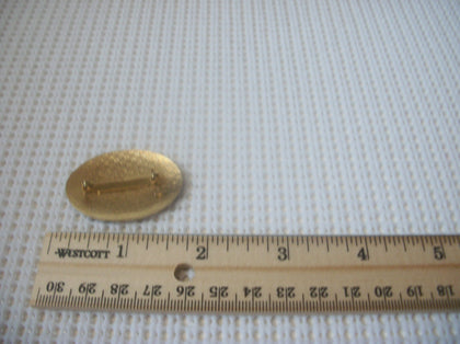 Colorful Cloisonne Flower Design 1 1/2" Long Vintage Brooch Pin 61717