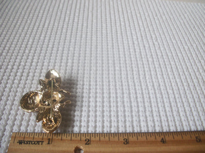 Vintage Brooch Pin Exquisite Bumble Bee Sparkling Colorful Rhinestones, Gold Tone, 023021