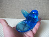 Vintage Glass Blue Bird Candle Holder Serenity Peace Bedside Desk C200
