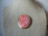 Vintage Brooch Pin, Signed SARAH COV, Floral Glass, Coral Pink, Gold Tone, Enhancer 70217