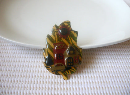 e Very Detailed Lucinda House Pins, House Leaves Tree Glitter Maple Leaf 021321