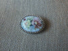 Smaller Vintage German Limoge Flower Glass Brooch Pin 022421