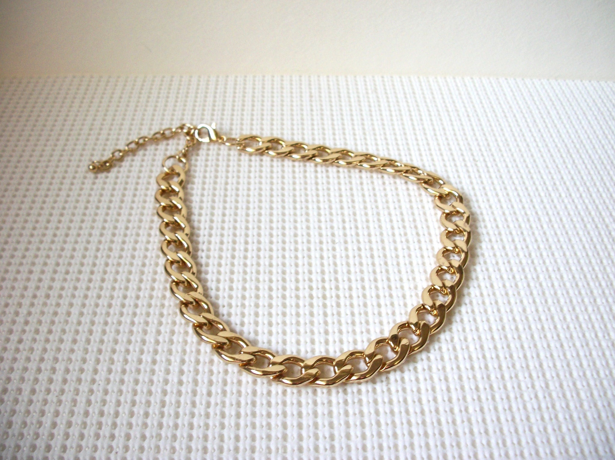 Heavier Gold Tone 18" - 21" Chain Links Adjustable Necklace 030521