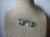 Clear Crystal Glass Prong Set Thicker Silver Tone Pierced Earrings  022121