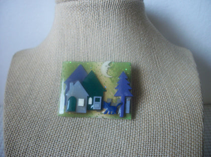 Vintage Lucinda House Pins, House In The Forest Little Cat 021321