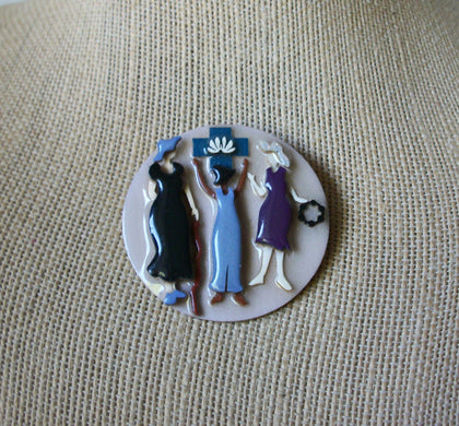 Vintage Lucinda Woman Pins, Celebrating Life Love 021321