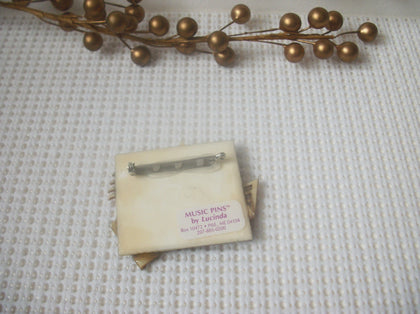 Gorgeous Vintage Lucinda Music Pins, Very detailed Notes Piano Keys Glitter 021321