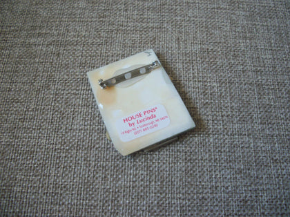 Highly Detailed Lucinda House Pins, Blue Glitter Moon Bird House 021321