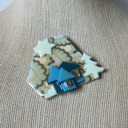 Highly Detailed Lucinda House Pins Just A Dreamy Night Pine Tree Stars Clouds 61318