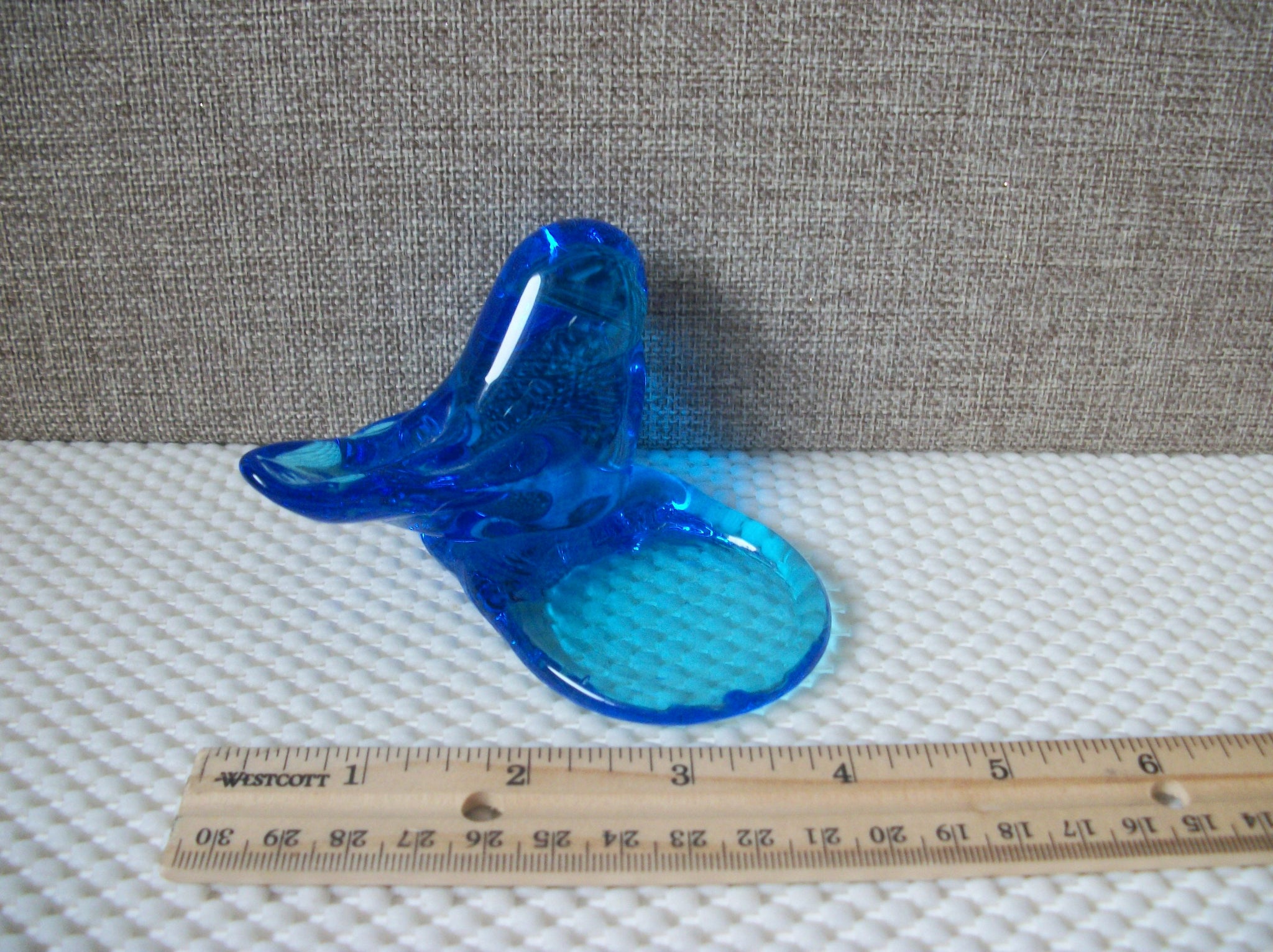 Vintage Glass Blue Bird Candle Holder Serenity Peace Bedside Desk C200