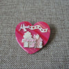 RARE Lucinda House Pins Happy Valentine`s Day Airplane Love Heart Banner 42617