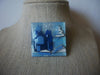 Lucinda House Pins, Festive Christmas Snow Glitter Blue Houses, 021321