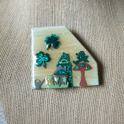Hard To Find Lucinda House Pins, Irish Shamrock Clover St Patrick`s Day 021321