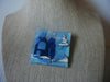 Lucinda House Pins, Festive Christmas Snow Glitter Blue Houses, 021321