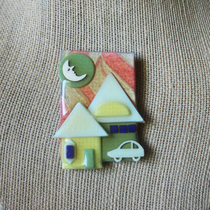 Highly Detailed Lucinda House Pins, Mellow Night Peace Harmony Calm Crescent Moon 61318