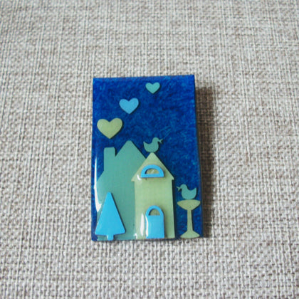 Lucinda House Pins, Night Time Peace Serenity Blue Olive Ducks 021321
