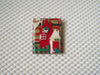 Vintage Lucinda House Pins, Highly Detailed Romantic Christmas Angel Playing Trumpet Wreath Glittery 61318