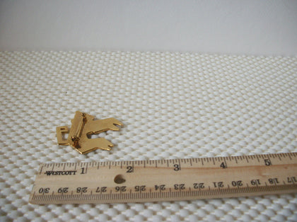 Signed LAUREL BURCH Vintage Brooch Pin, Mystical Monkey Colorful Cloisonne  Gold Tone, 61517