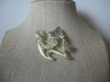 Vintage Jewelry Sassy Cat Gold Tone Blue Crystal Rhinestone Eyes, Brooch Pin 022521