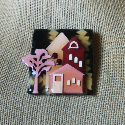 Vintage Lucinda House Pins, Valentine Pink Cherry Tree 021321