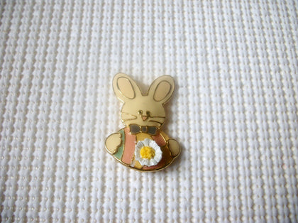 Cute Easter Bunny Enameled Brooch Pin 73017