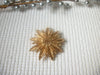 Larger Vintage Brooch Pin, Signed AVON Textured Sun Burst Gold Tone, 121516