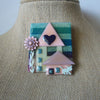 Detailed House Lucinda Pins, Happiness Love Daisy Flower Always In My Heart Little Kitty 61318