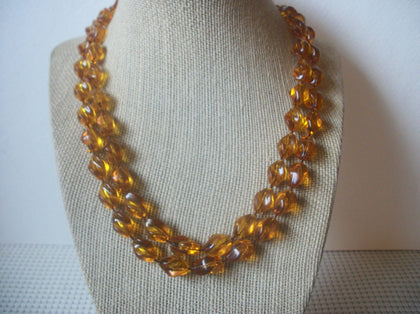 Vintage Amber Golden Necklace 61620