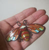 Larger Retro Jewelry Colorful Fly Insect, Enameled Black Tone, Brooch Pin 022621