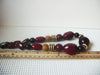 Vintage Jewelry, 17 1/2" - 20 1/2" Long, Marbleized Fall Tones, Acrylic Beads, Necklace 32517